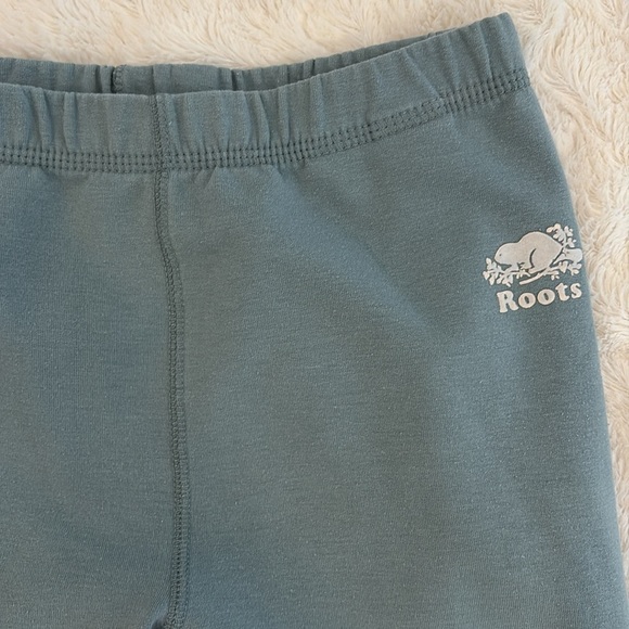 Roots kids sweat leggings size youth large in greenish grey/blue - Picture 2 of 8